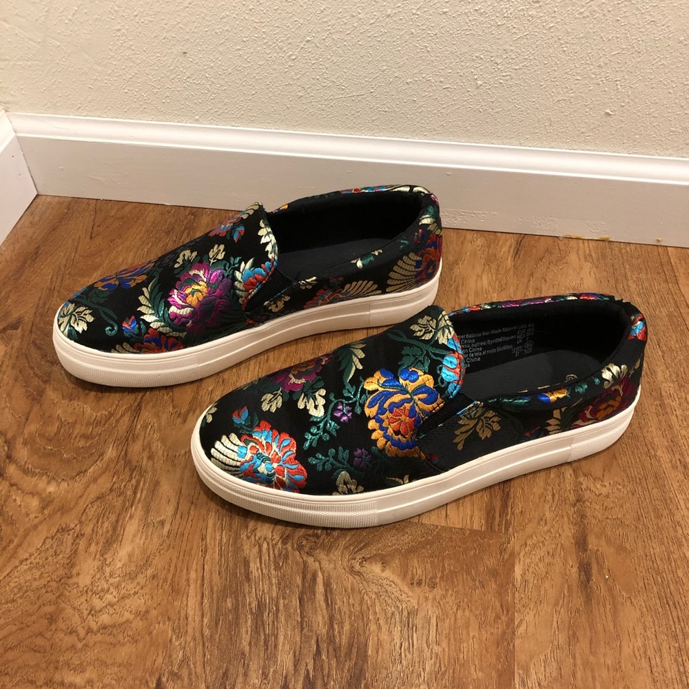 Embroidered Slip-On Sneakers